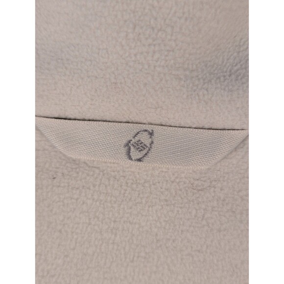Columbia Titanium Women’s Fleece Jacket Medium White Full Zip Pocket - Picture 9 of 10